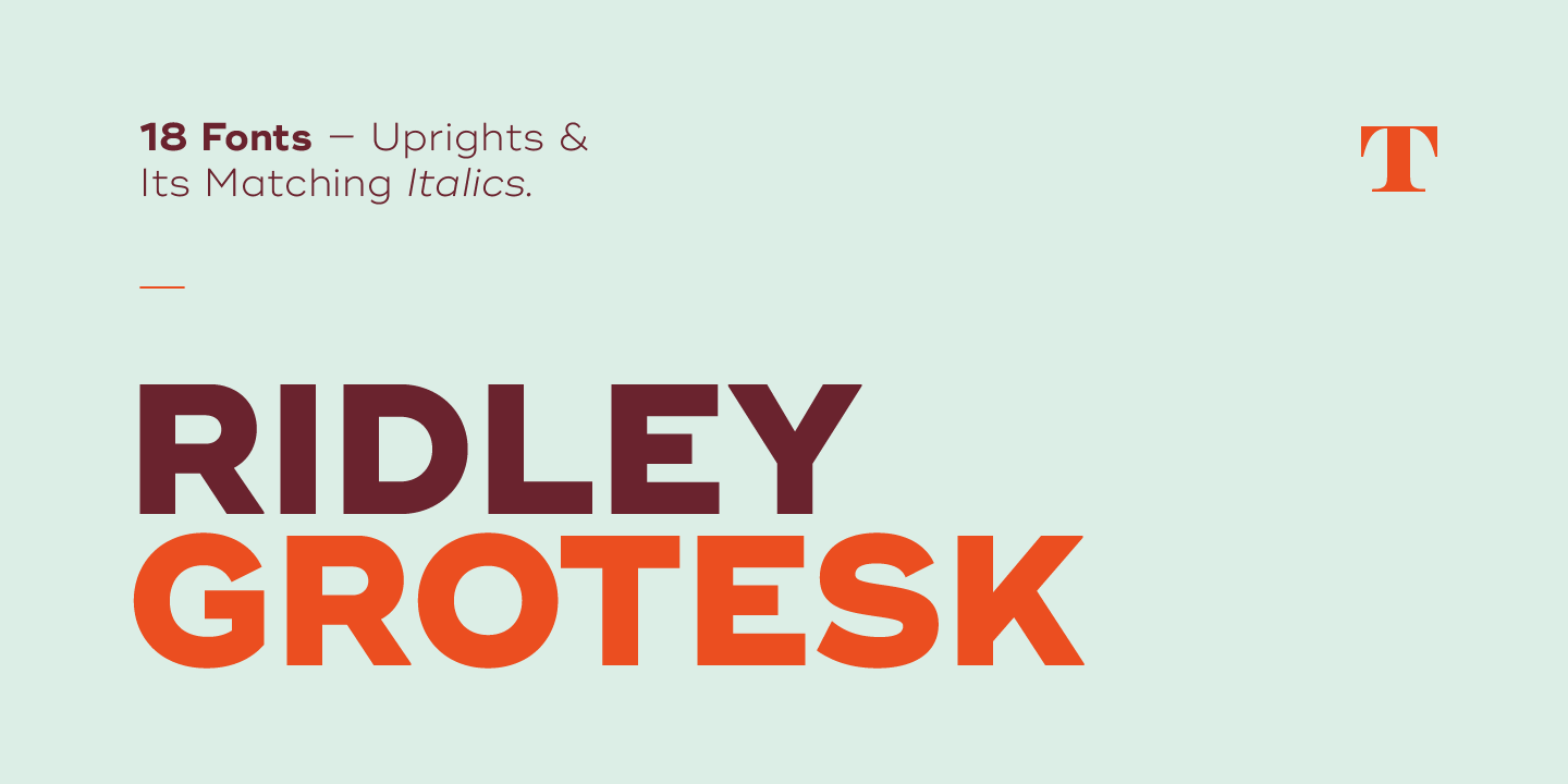 Шрифт Ridley Grotesk